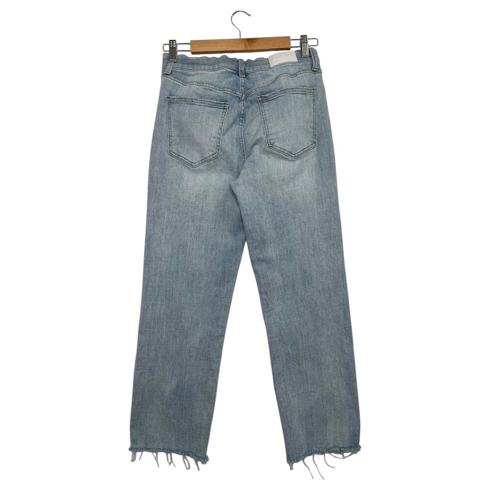 Pistola Jeans Womens 28 Blue Monroe Mid Rise Crop Cigarette Light Wash Straight - Picture 3 of 14